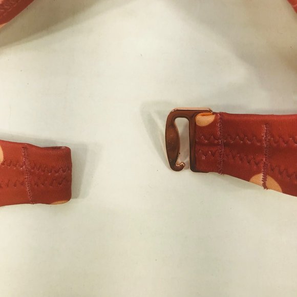 Shade And Shore Women's Size 34C Bikini Swim Top Underwire Brown Polka Dot NWOT - Picture 3 of 11